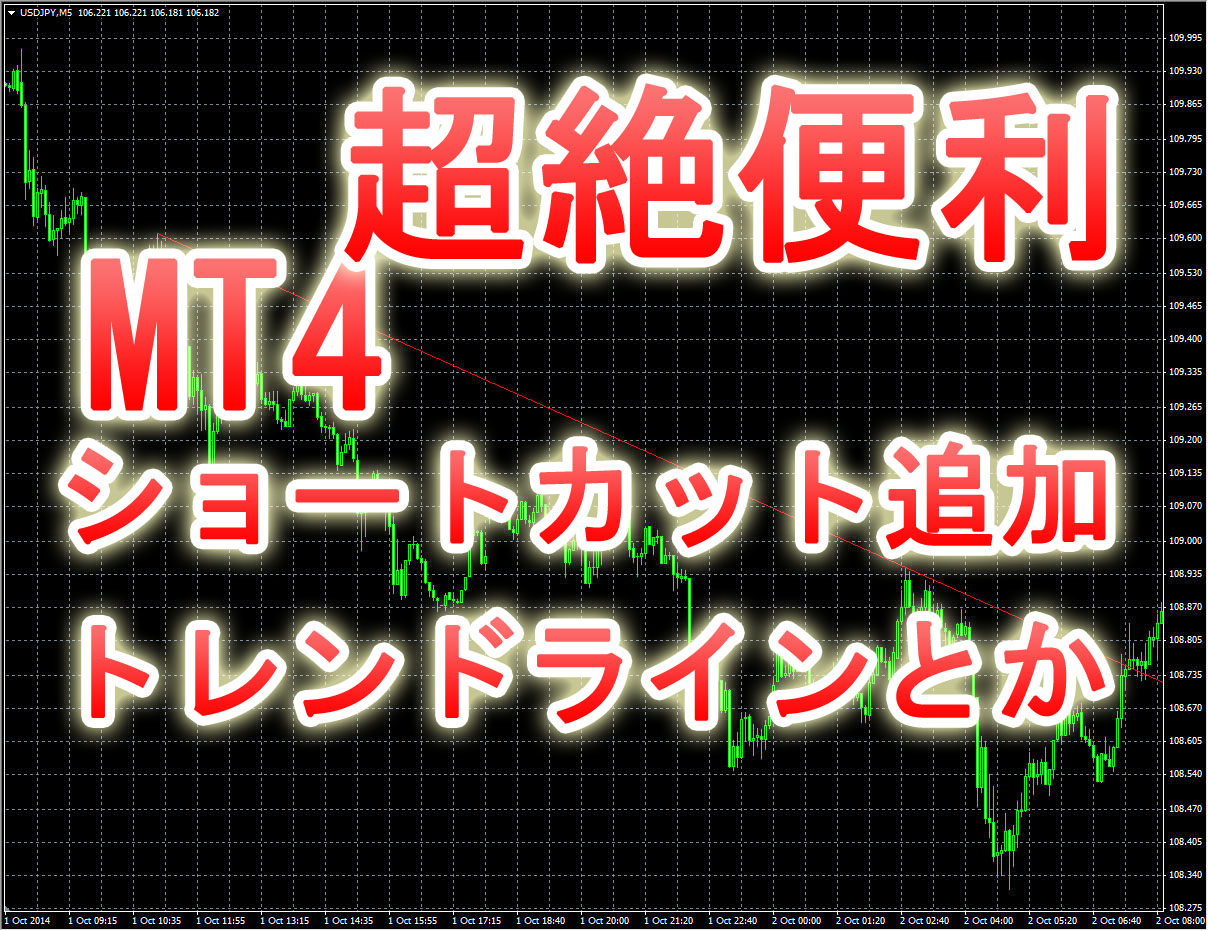 Mt4にショートカットキーを追加する方法 海外fxの高額キャッシュバックと口座開設サポートなら みんなのハイレバ